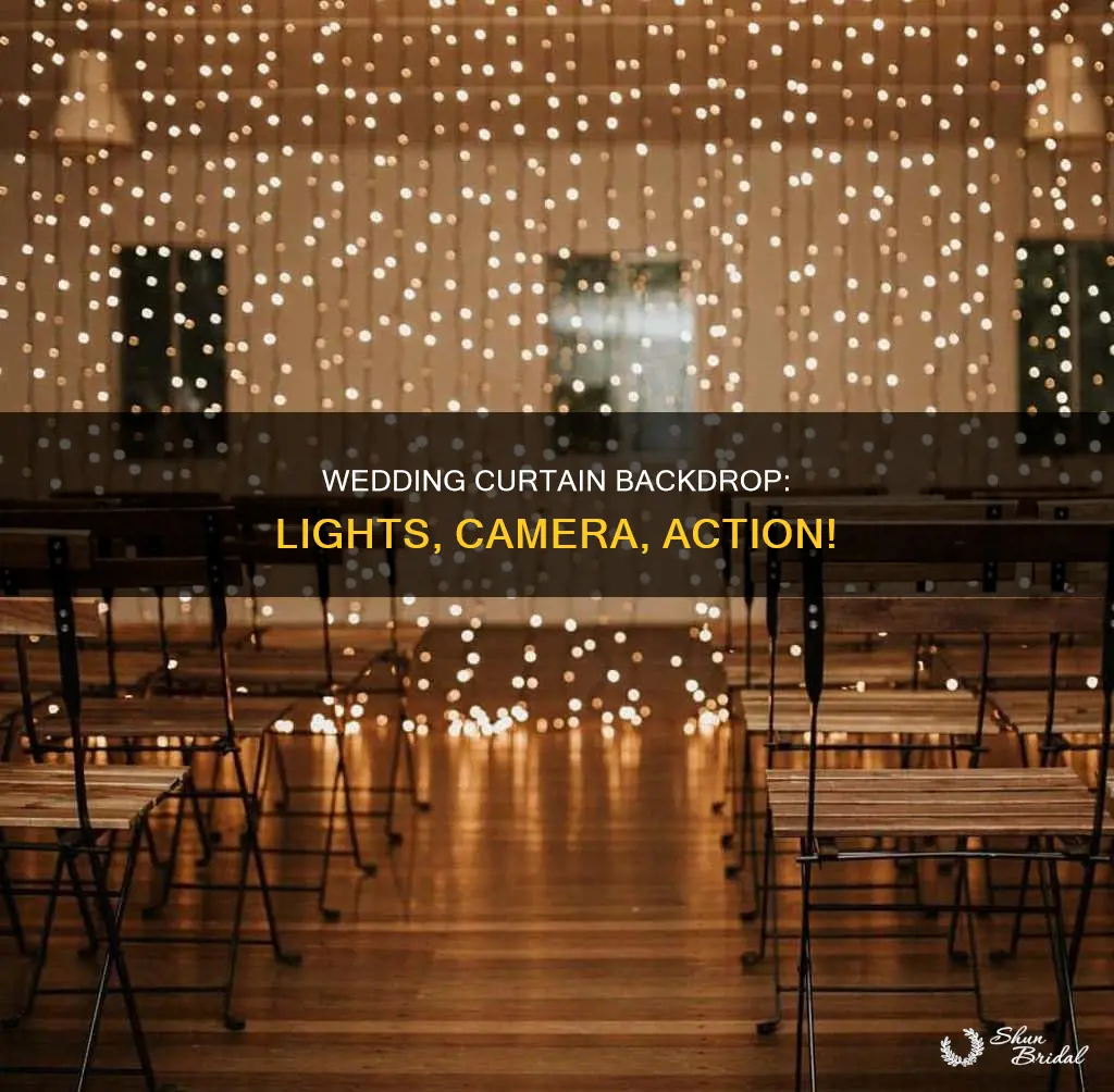 how to put lights on wedding curtain backdrop