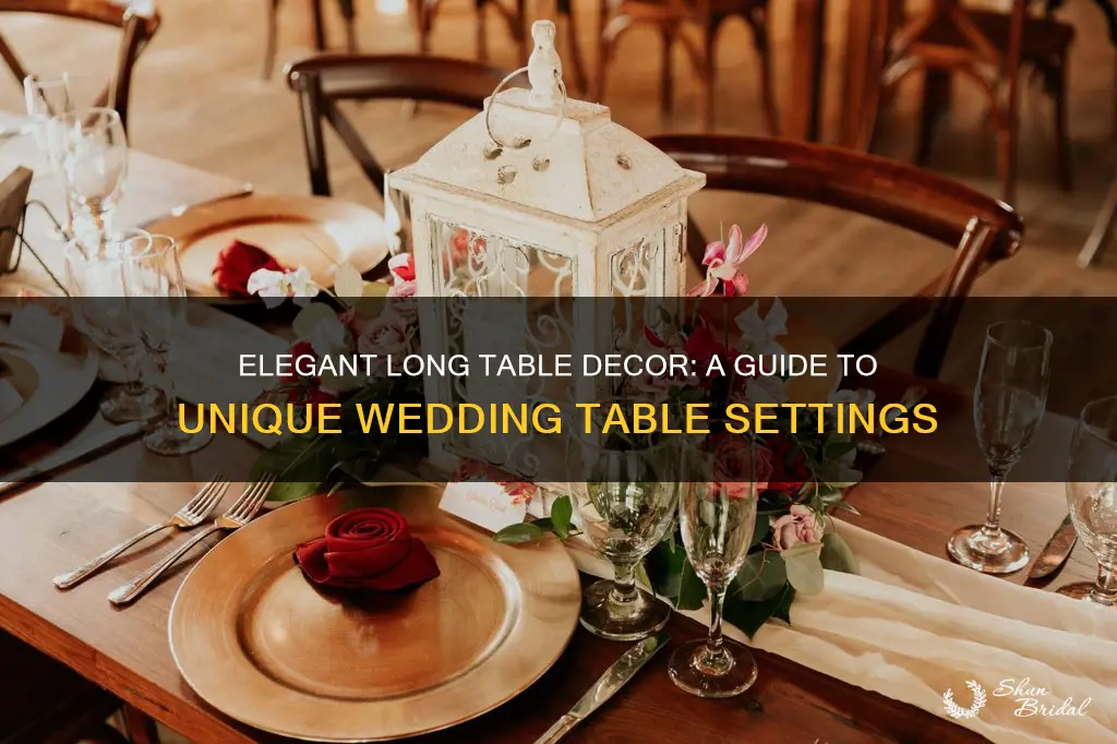 how to put long tables for wedding unique