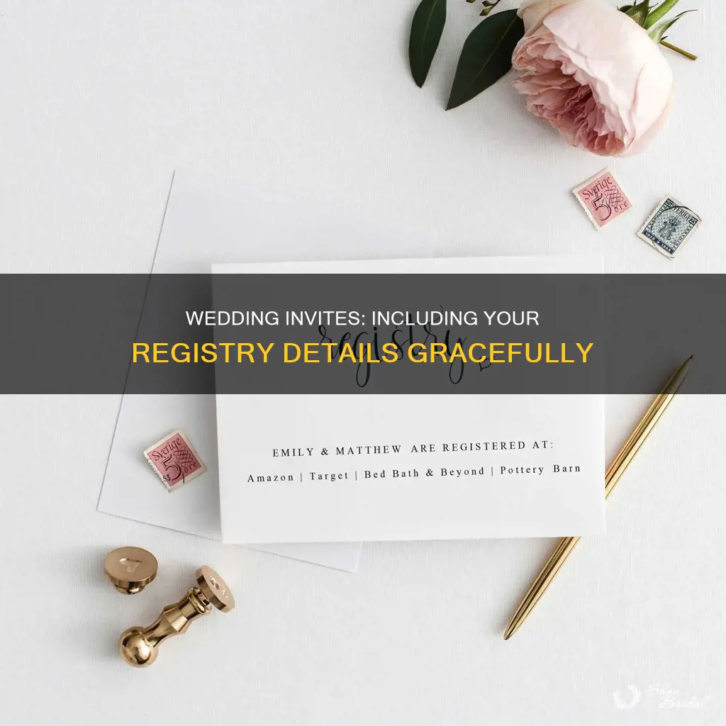 how to put my registry on wedding invitations