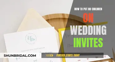 Wedding Invite Etiquette: No Children, No Problem