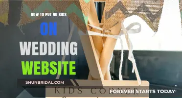 Wedding Website Woes: Navigating No Kids Allowed