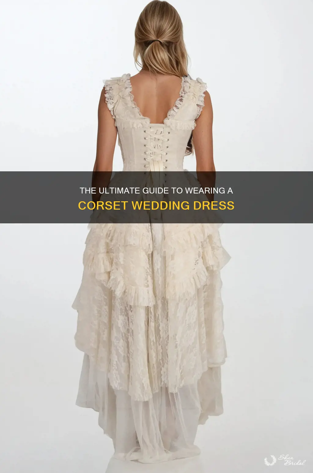 how to put on a corset wedding dress