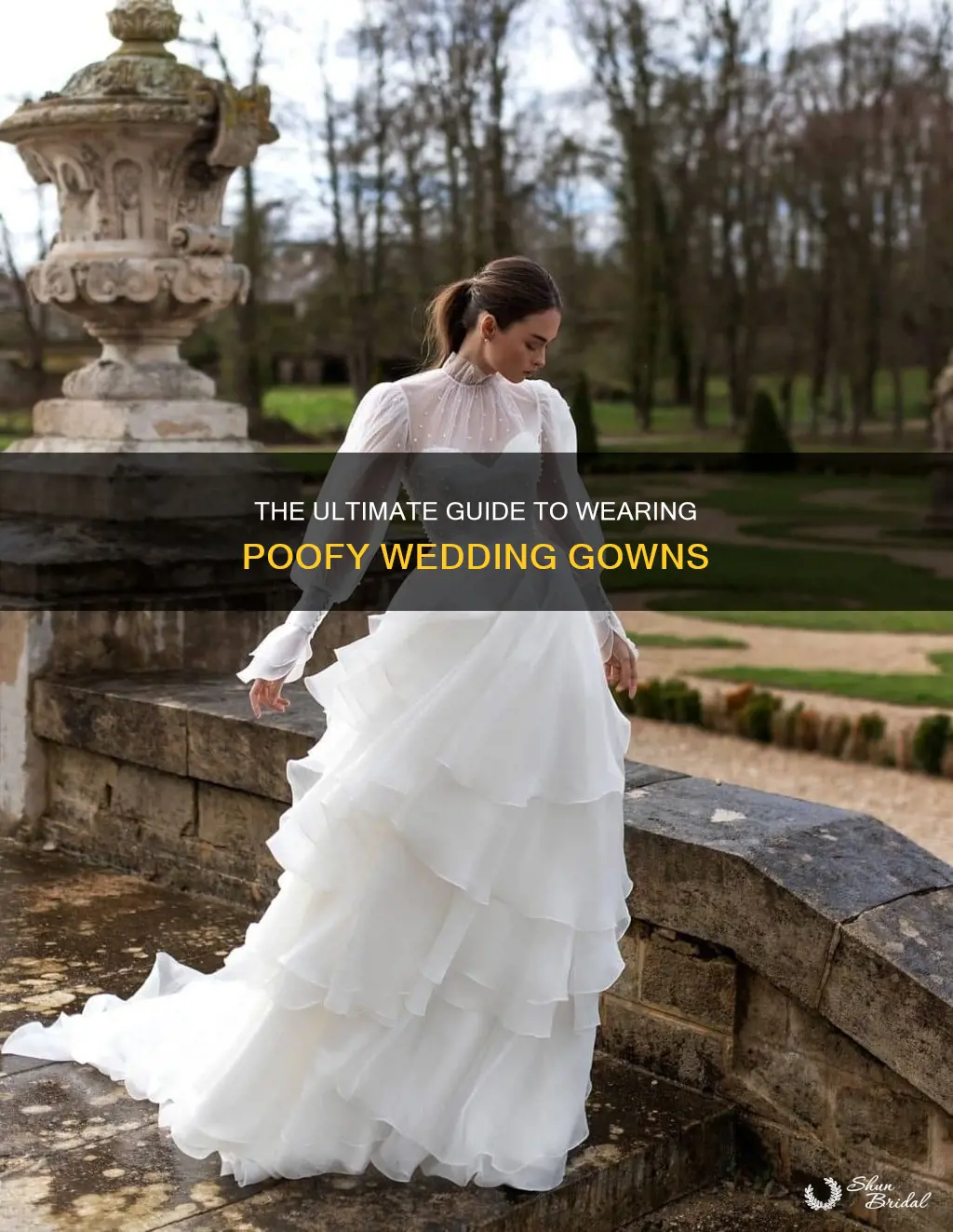 how to put on poofy wedding dresses
