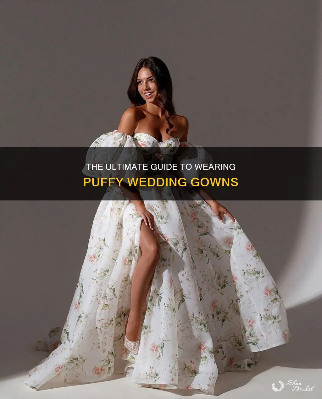 how to put on puffy wedding dresses