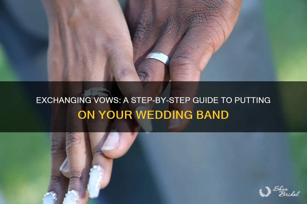 how to put on wedding band during ceremony