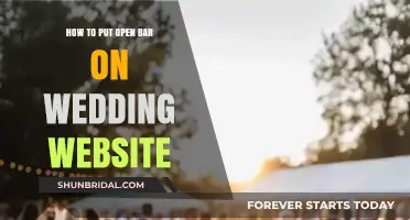 Announcing an Open Bar at Your Wedding: Website Wording