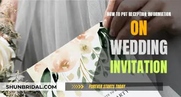 Guide to Including Reception Details in Wedding Invites