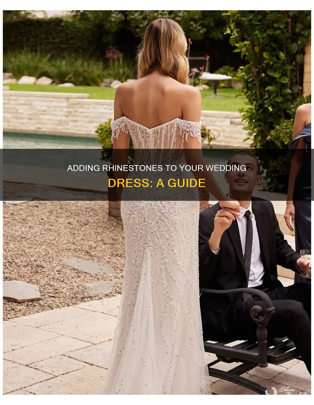 how to put rhinestones on a wedding dress