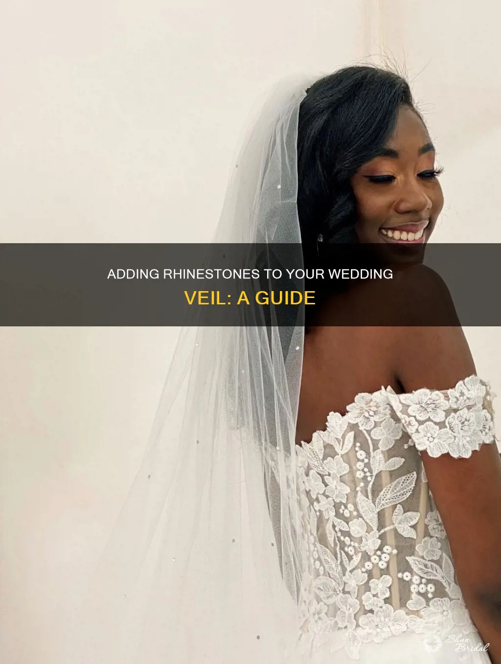 how to put rhinestones on a wedding veil