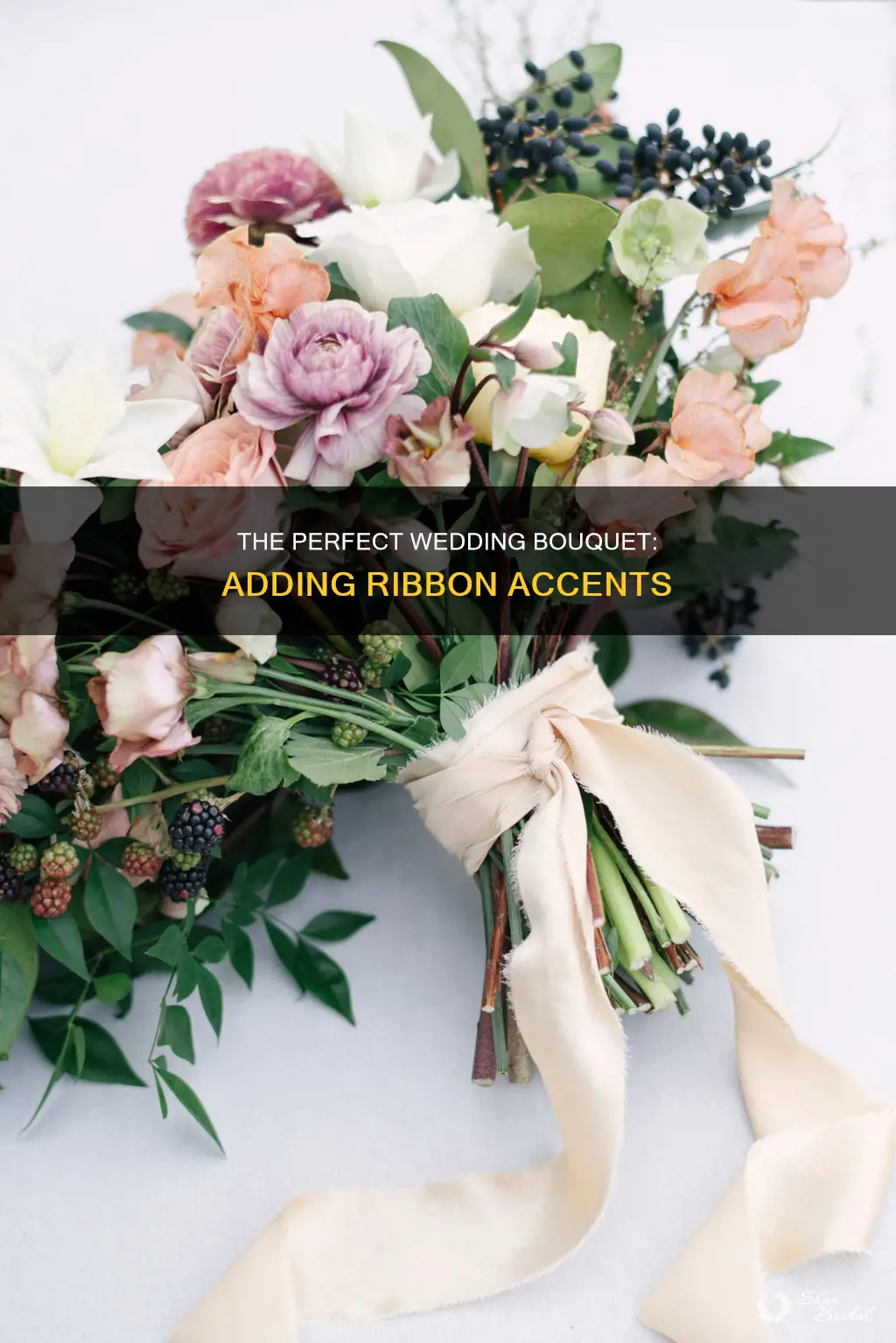 how to put ribbon on a wedding bouquet