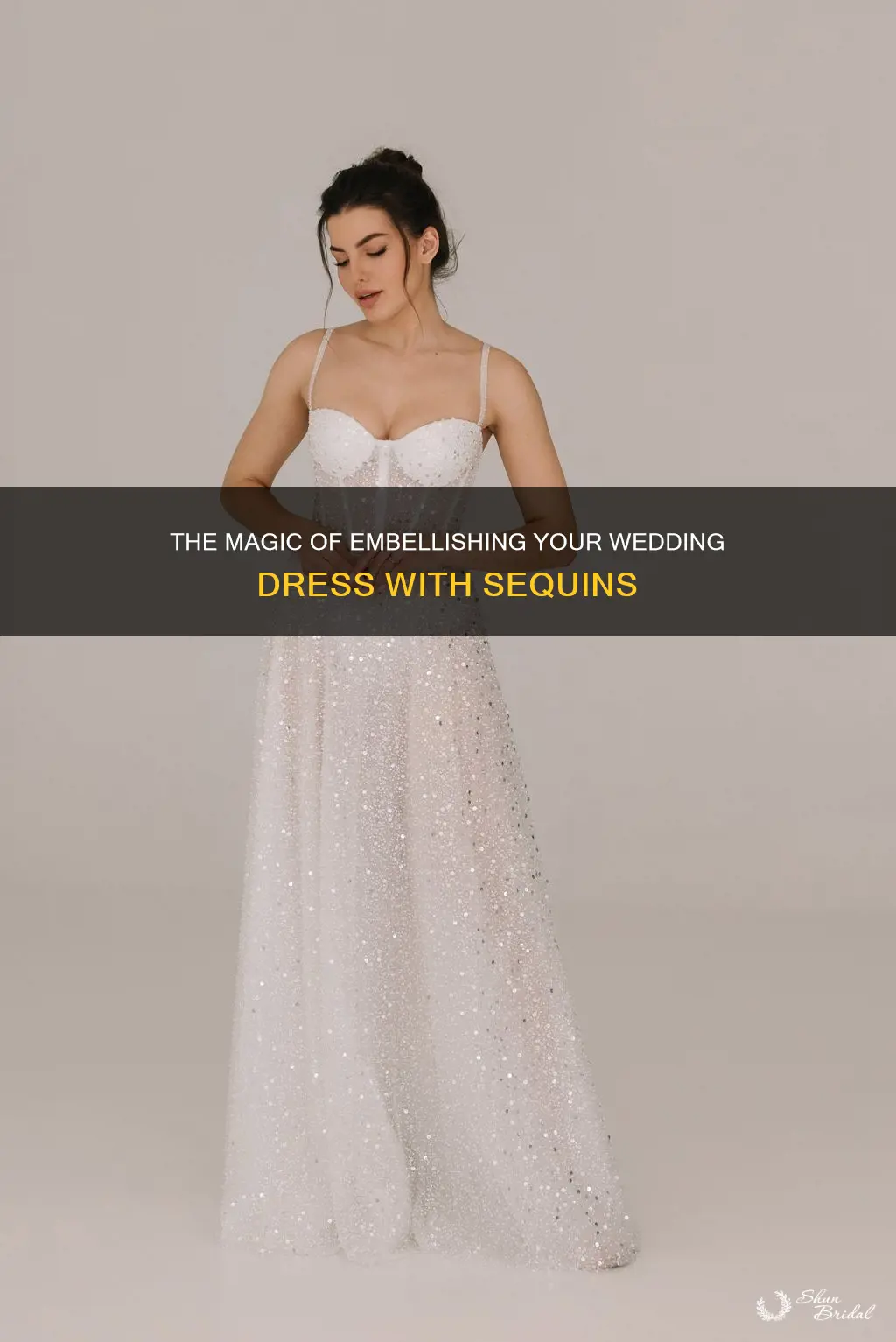 how to put sequins on a wedding dress