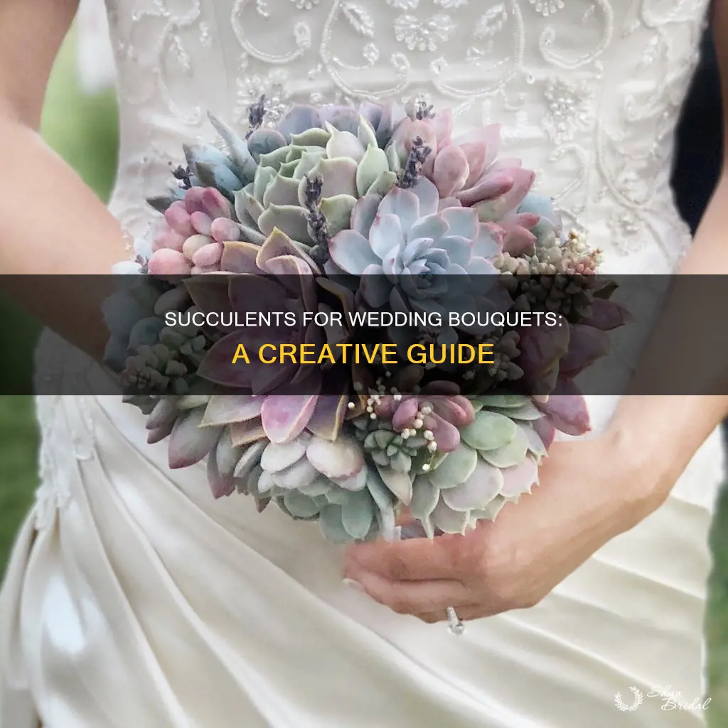 how to put succulents in a wedding bouquet