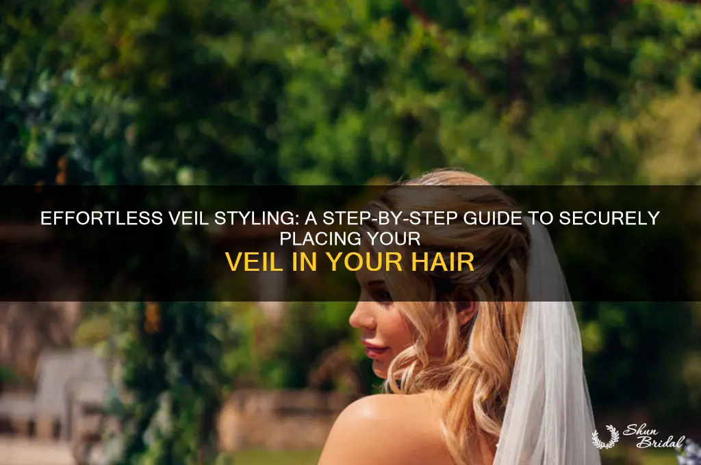 how to put the veil in the hair