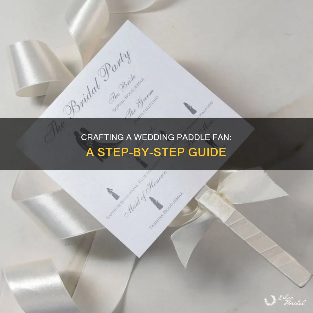 how to put together a paddle fan for wedding