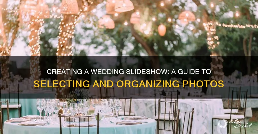 how to put together a slideshow for a wedding