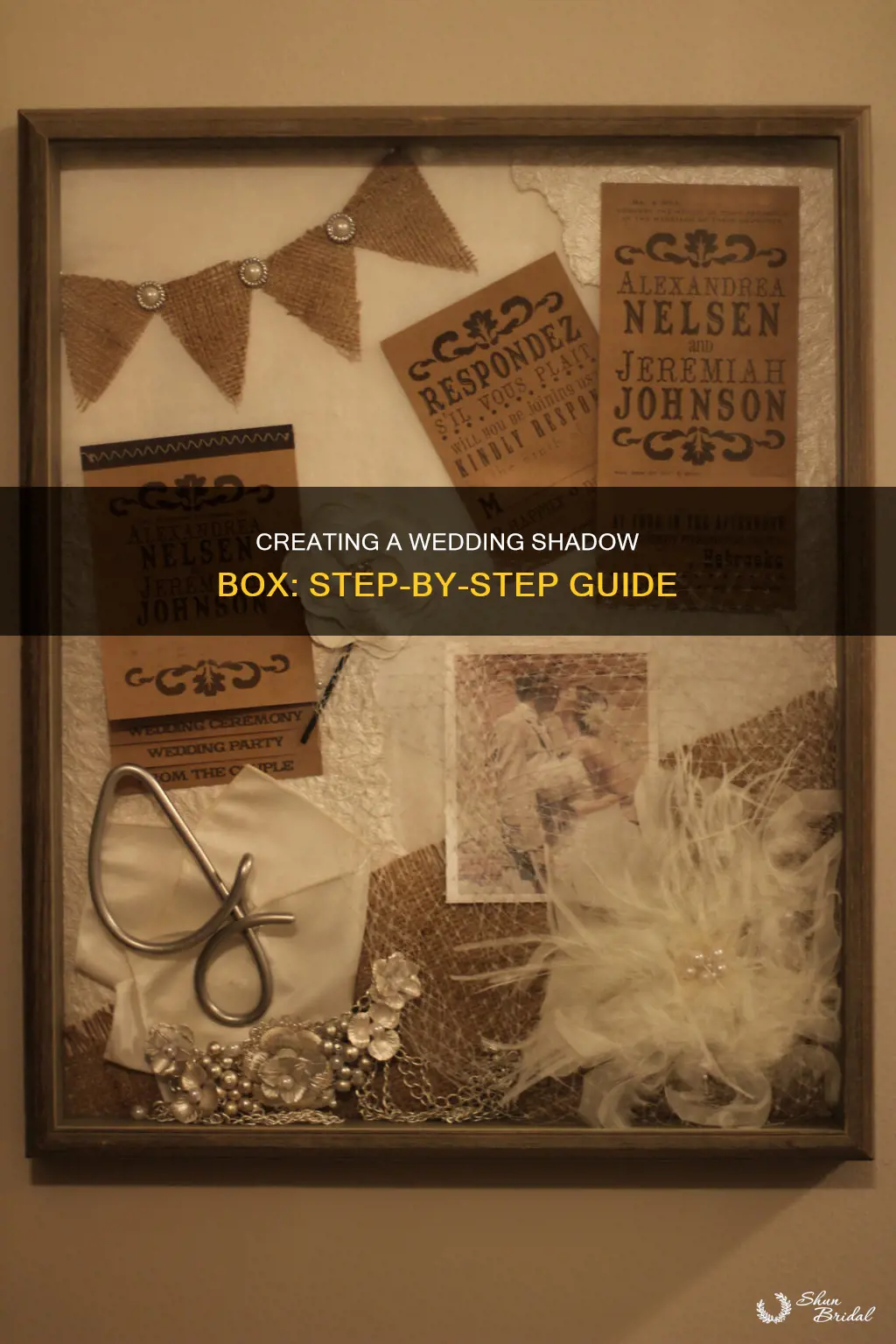 how to put together a wedding shadow box