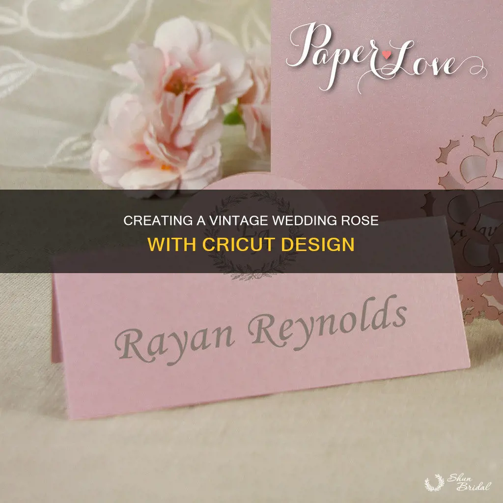 how to put together vintage wedding rose from cricut design