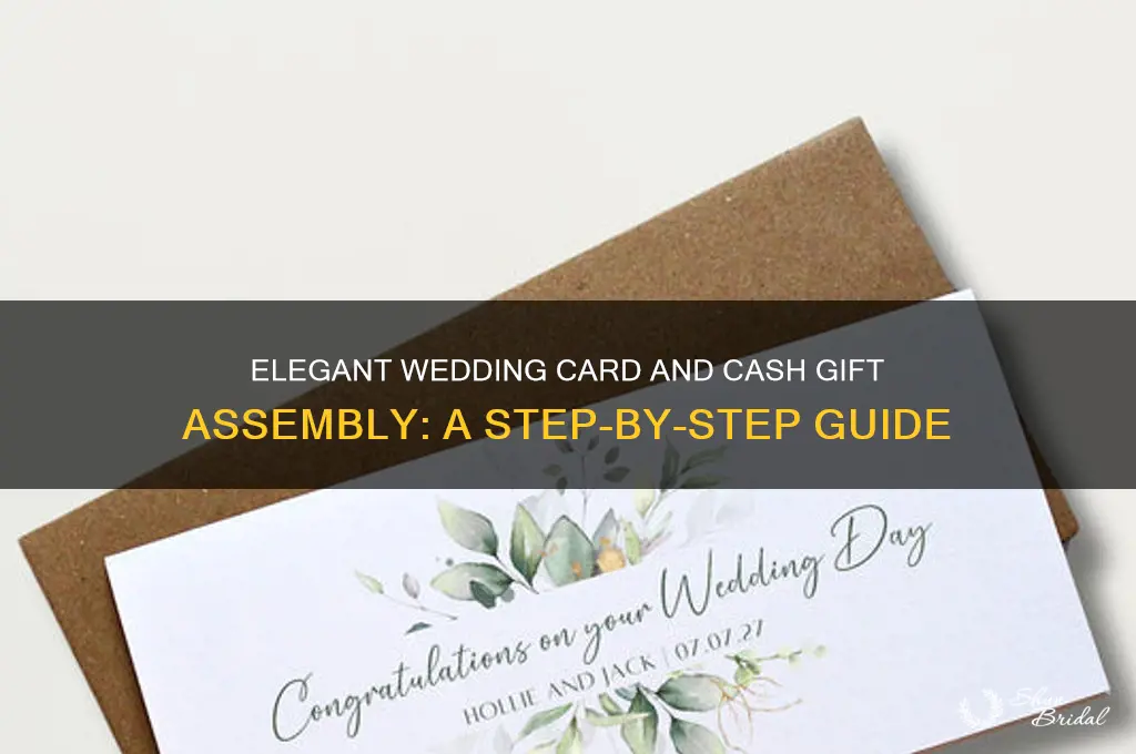 how to put together wedding card and cash