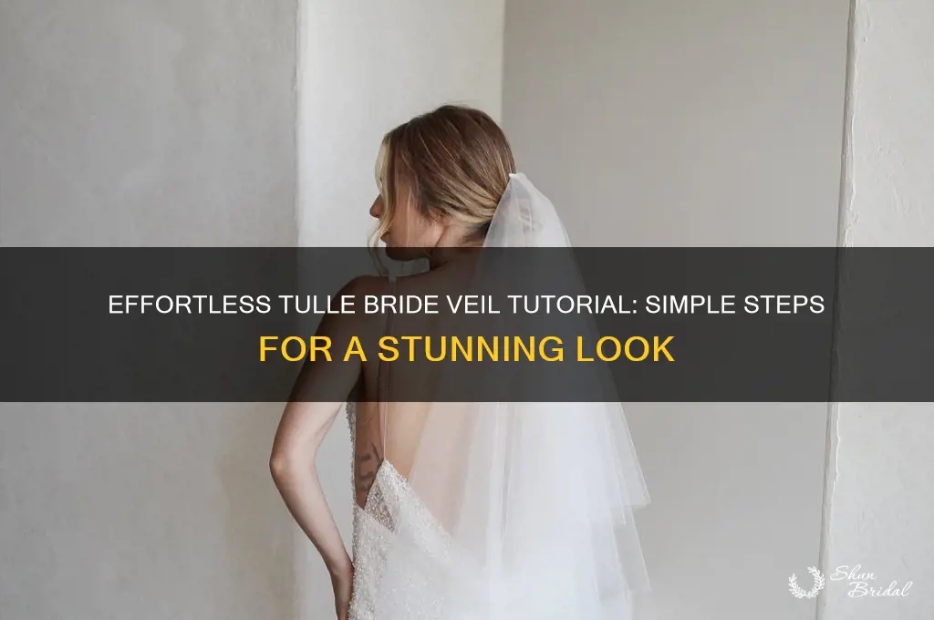 how to put tulle bride veil