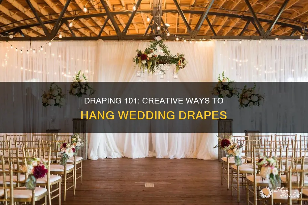 how to put up drapes for weddings