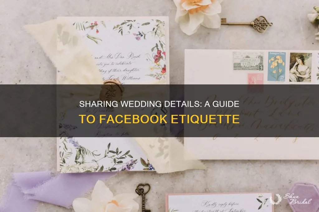 how to put wedding adresses on facebok