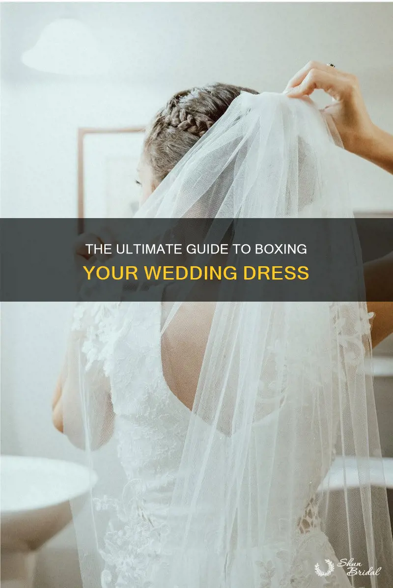 how to put wedding dress in box