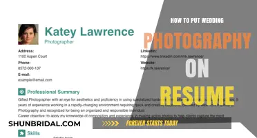 Wedding Photography: Enhancing Your Resume