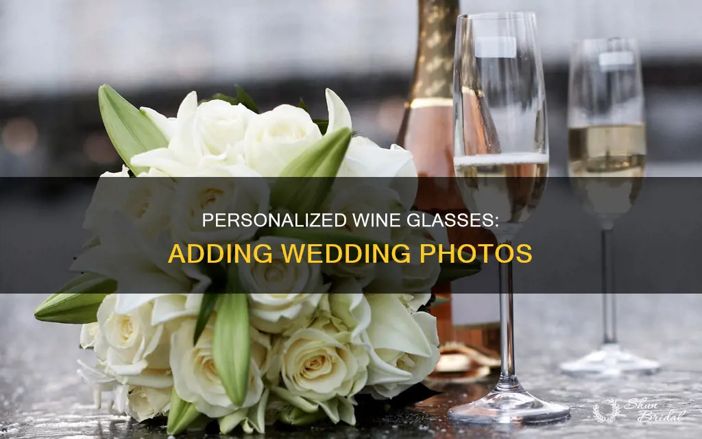 how to put wedding picture on wine glass