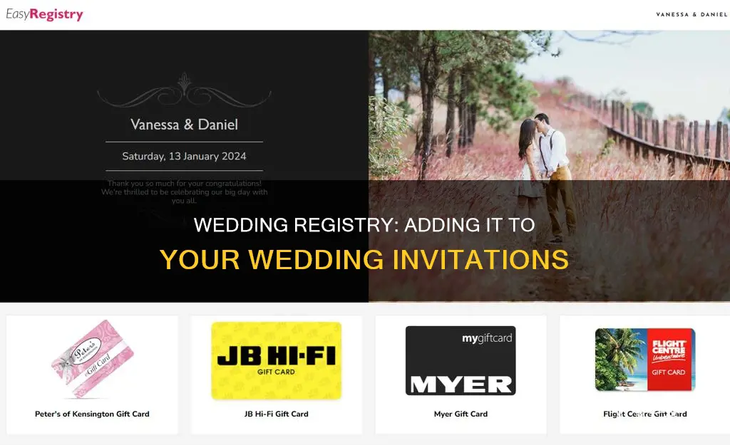 how to put wedding registry in wedding inviations