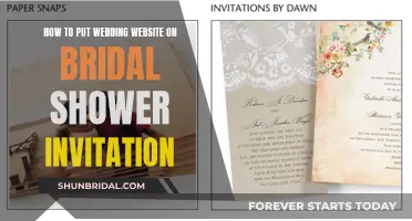 Bridal Shower Invites: Adding Your Wedding Website