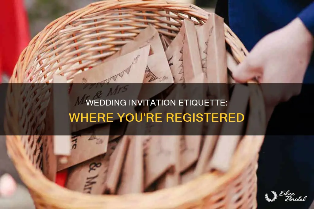 how to put where you registered on your wedding invitations