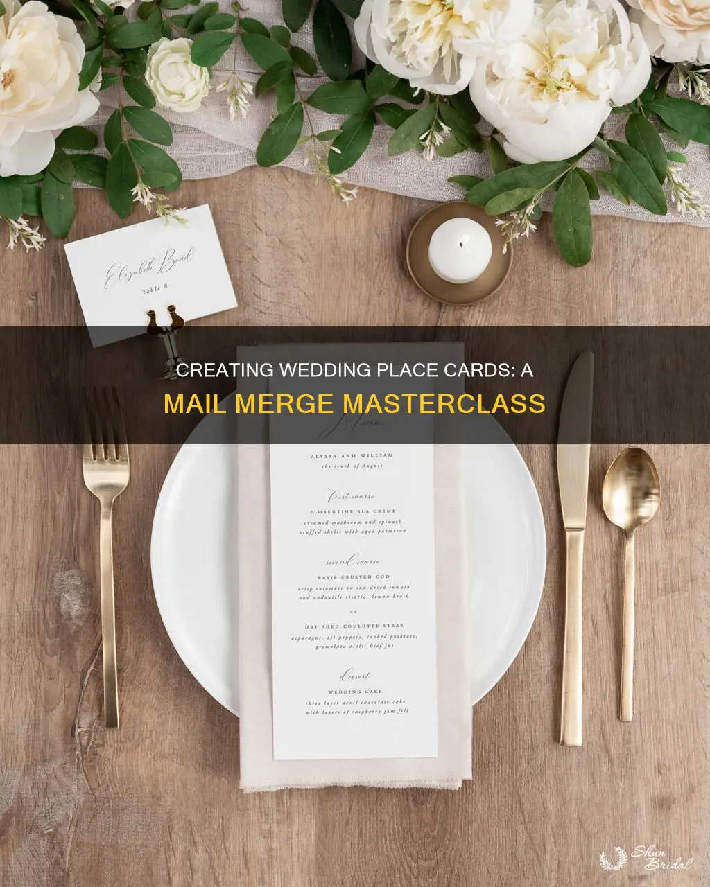 how to quickly make wedding placecards with mail merge