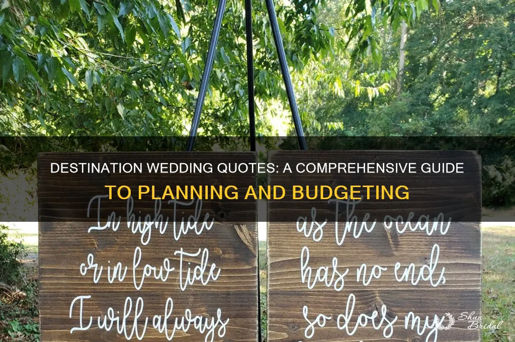 how to quote a destination wedding