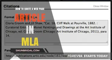 Mastering MLA: How to Quote a Web Page Article Accurately