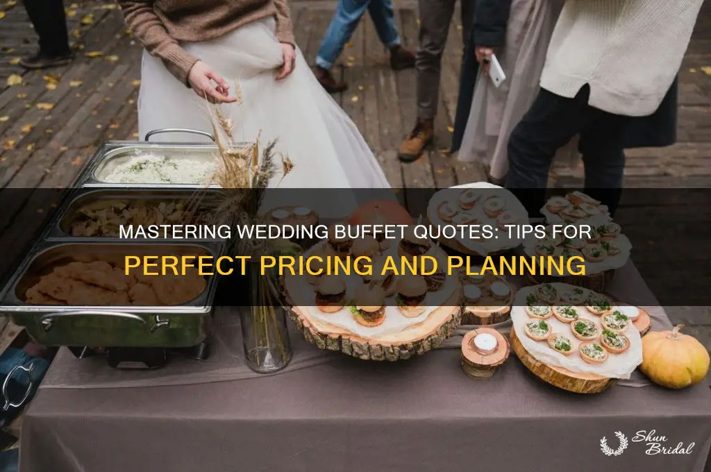 how to quote a wedding buffet