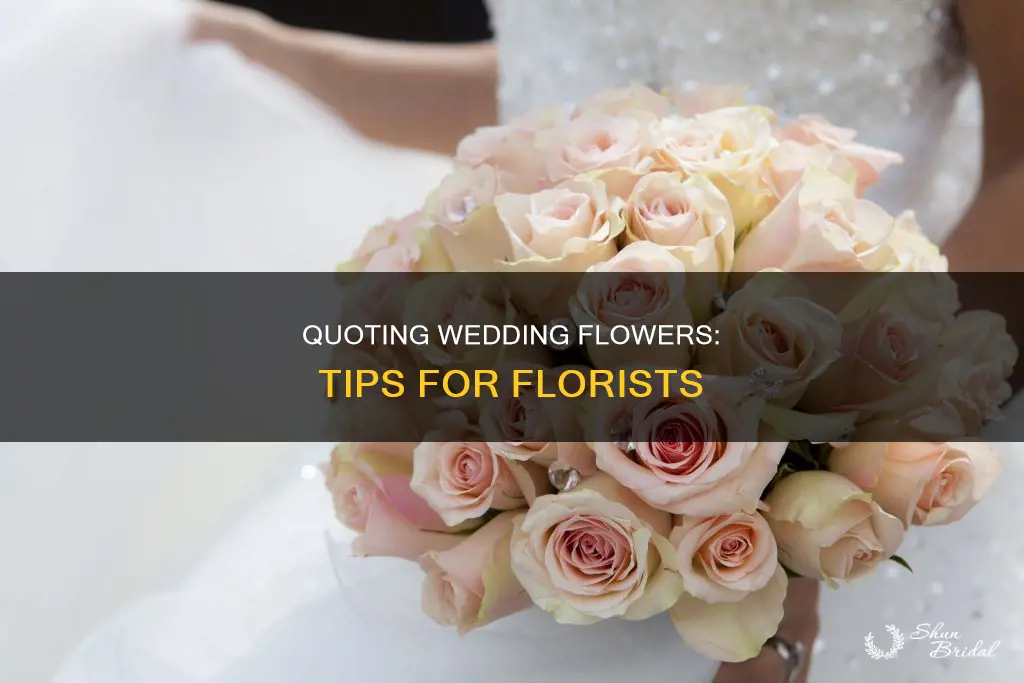 how to quote for wedding flowers