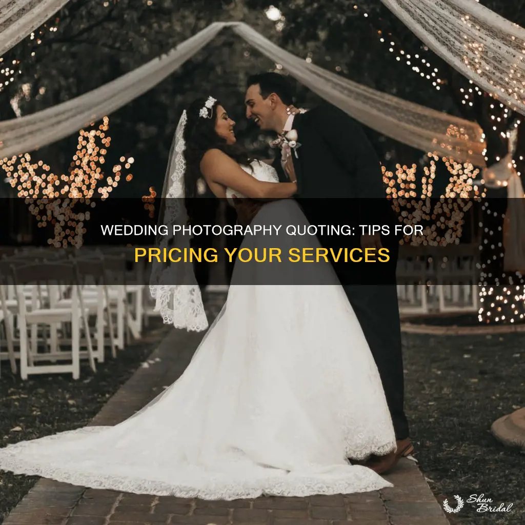 how to quote for wedding photography