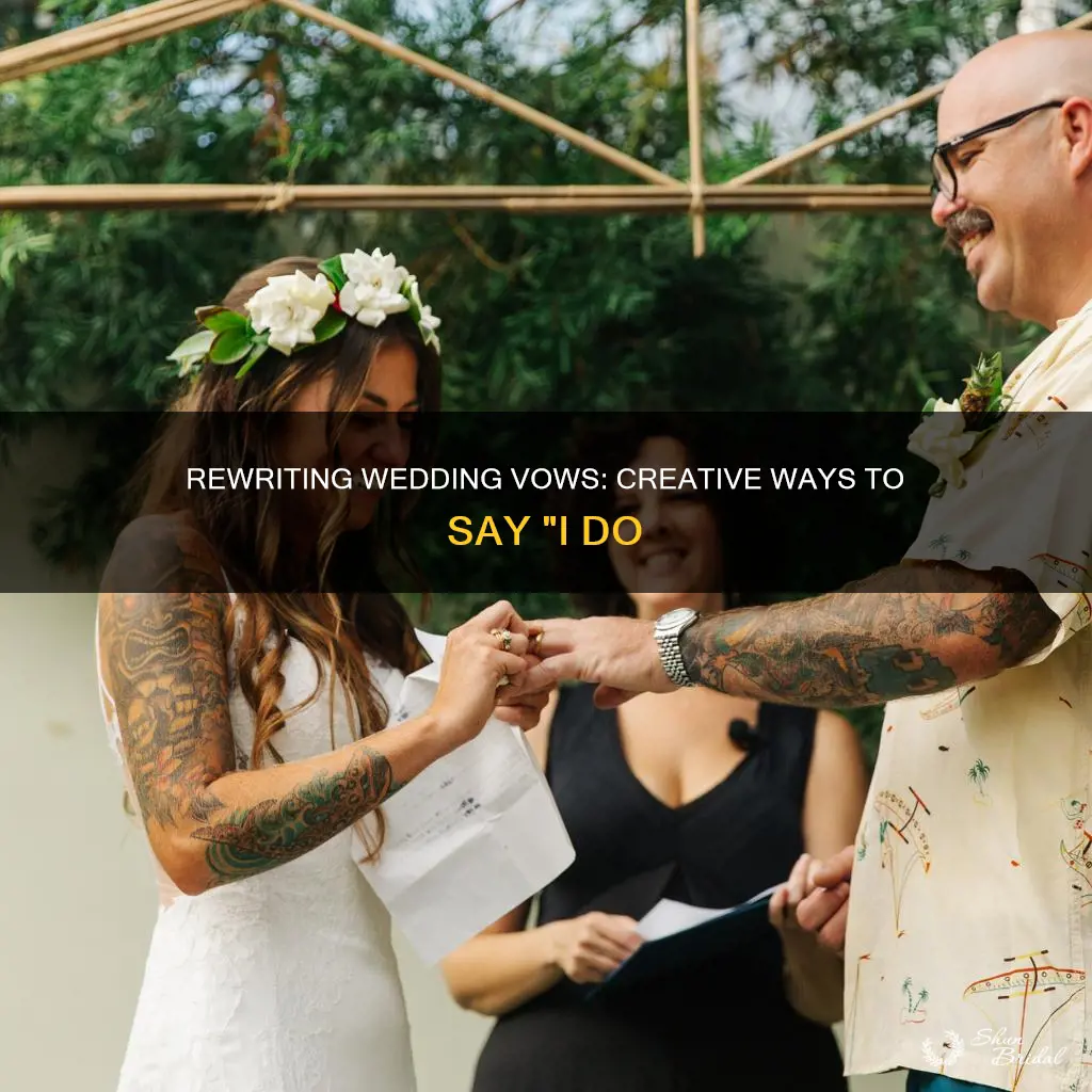 how to re-word submit in wedding vows