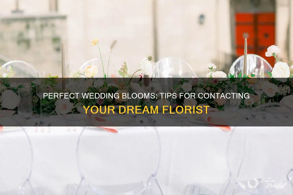 how to reach out to florist for wedding