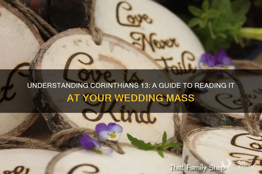 how to read corinthians 13 wedding mass
