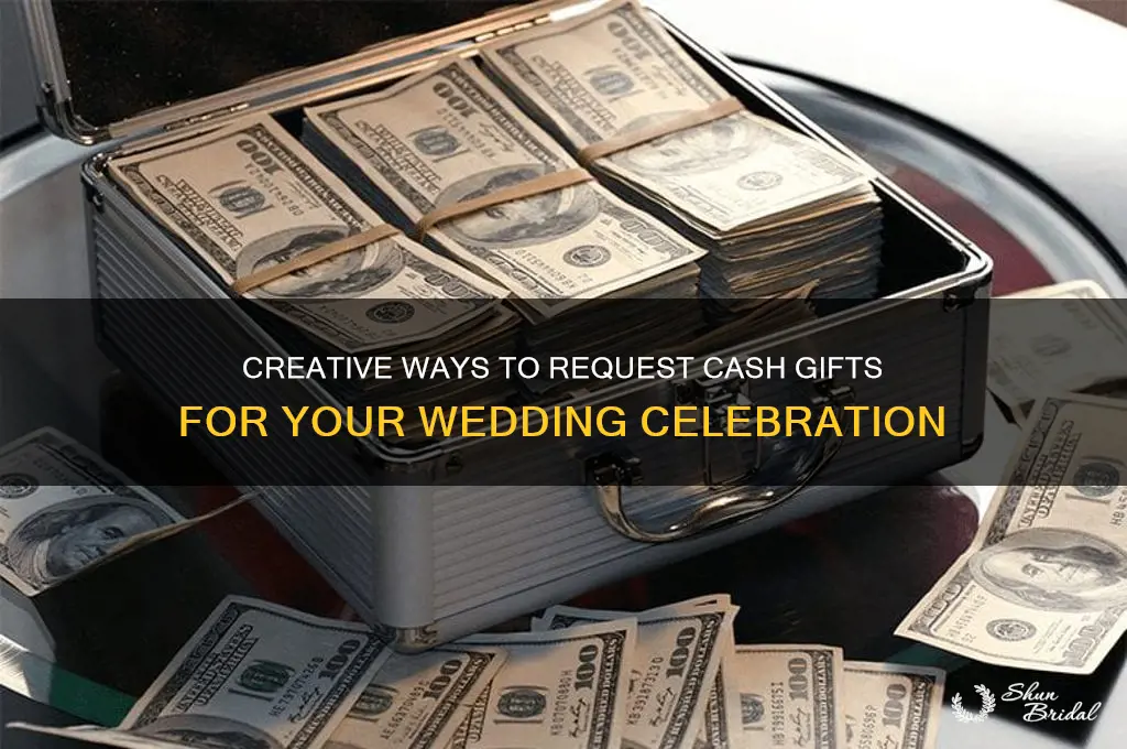 how to receive a cash donation for wedding gift