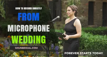 Capture Your Wedding Vows: Direct Microphone Recording Tips and Tricks