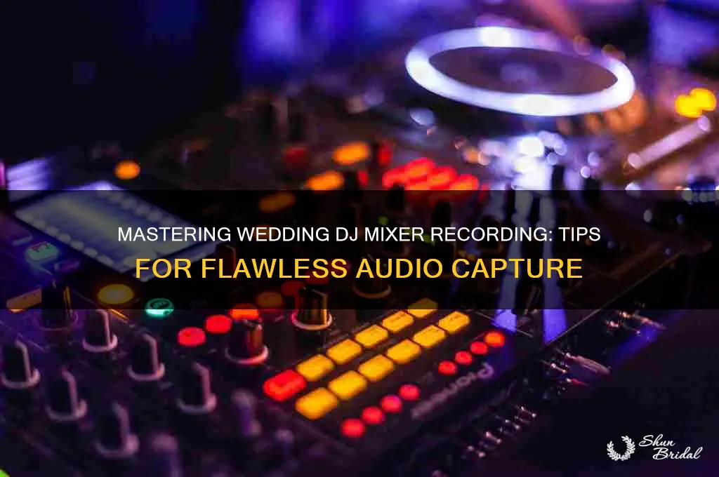 how to record from dj mixer wedding