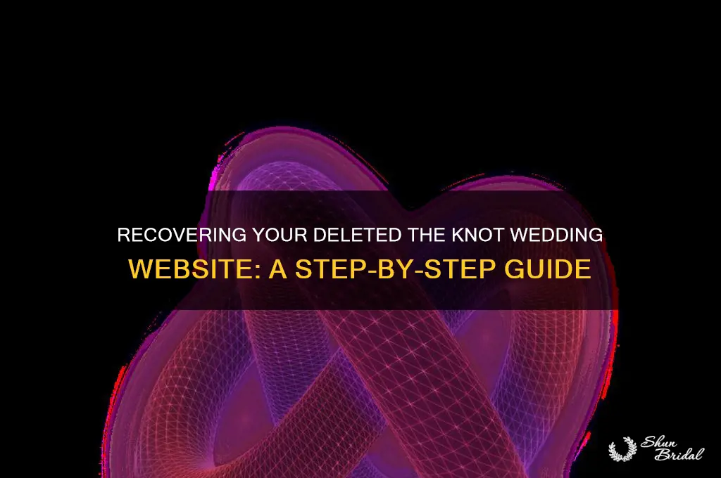 how to recover deleted wedding website theknot