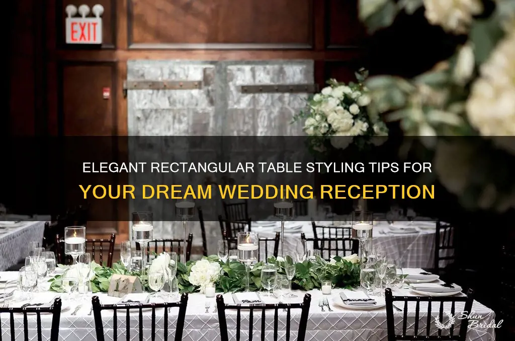 how to rectagular tables wedding