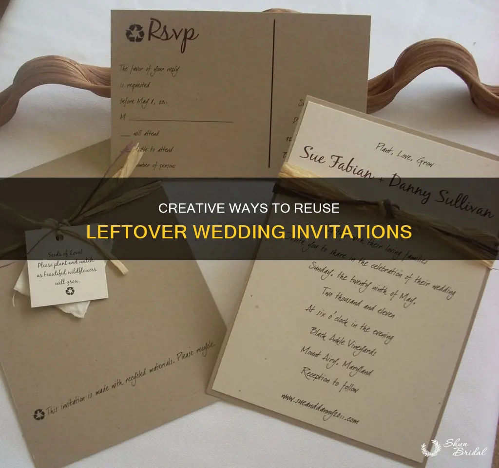 how to recycle leftover wedding invitations