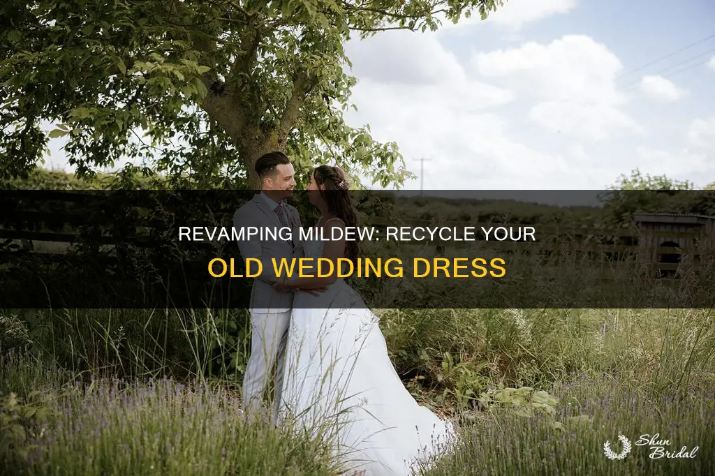 how to recycle old mildew wedding dress