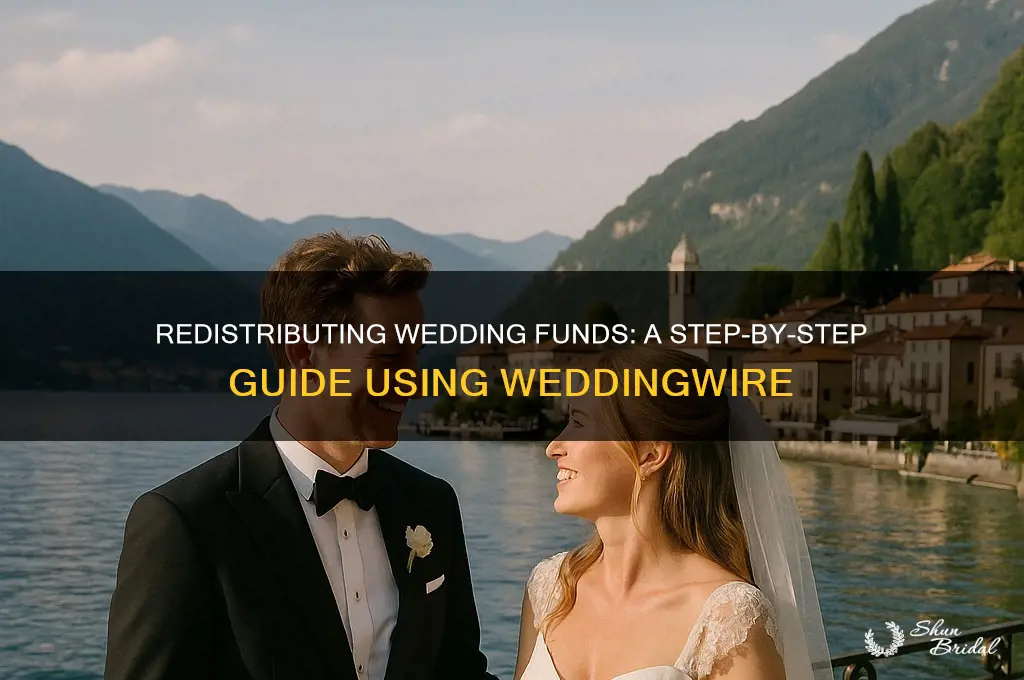how to redistribute funds wedding wire