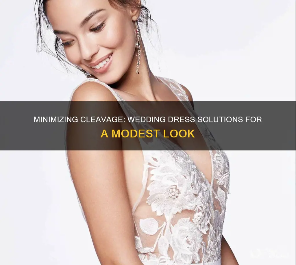 how to reduce cleavage in a wedding dress