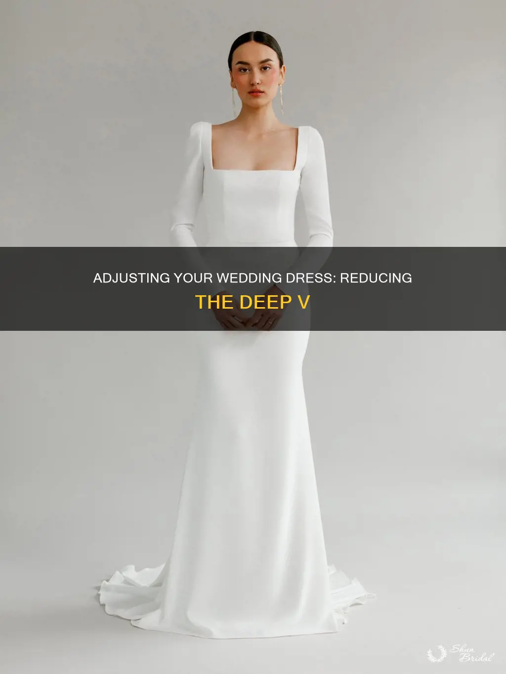 how to reduce deep v in wedding dress